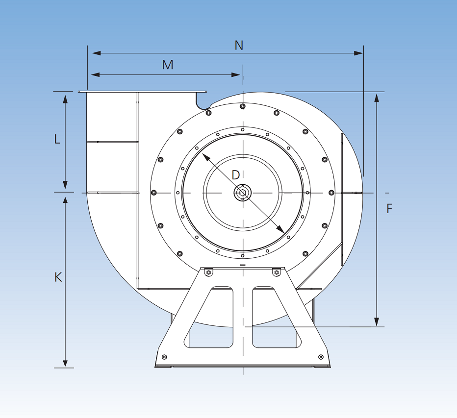 JK-40MTDP Fan Dimension B